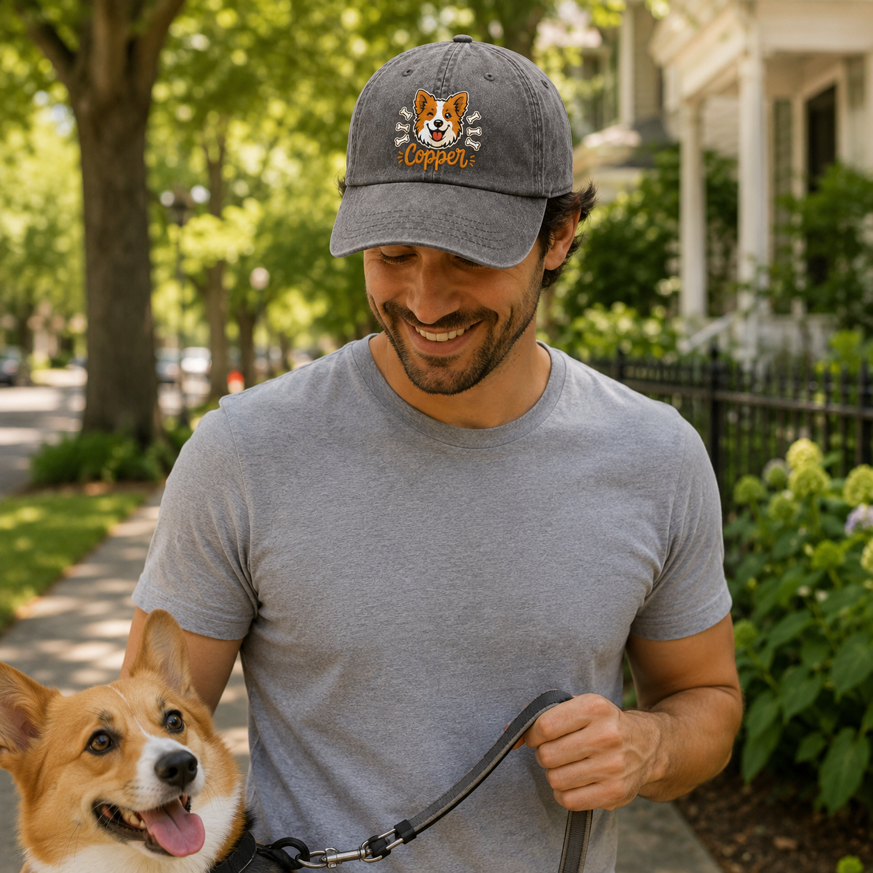 Copper Dog Embroidered Washed Cap - Washed Cap - lifestyle