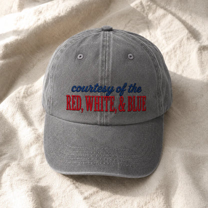 Courtesy Red White Blue Washed Cap - washed cap - alternate angle