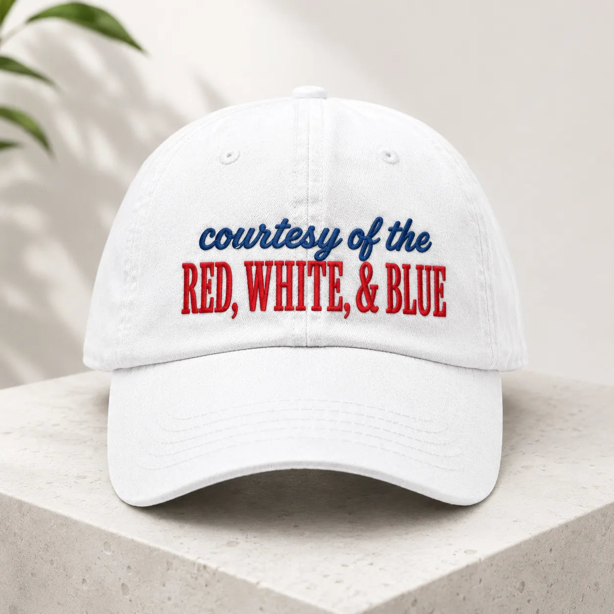 Courtesy Red White Blue Washed Cap - washed cap - detail