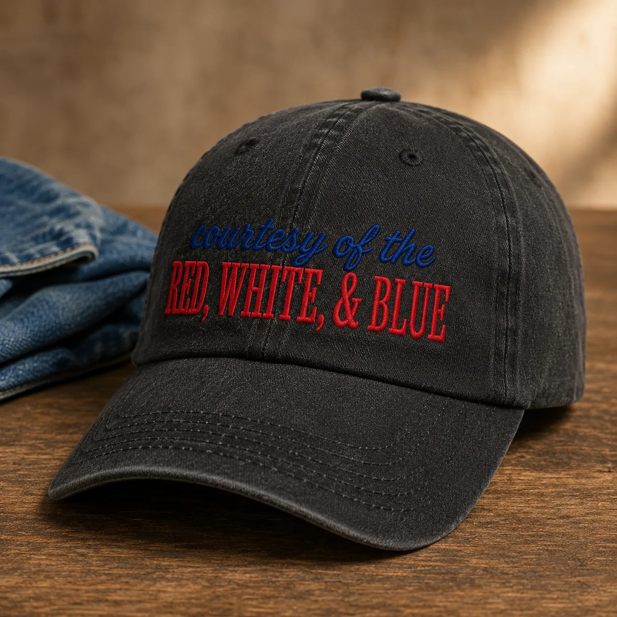 Courtesy Red White Blue Washed Cap - washed cap - lifestyle