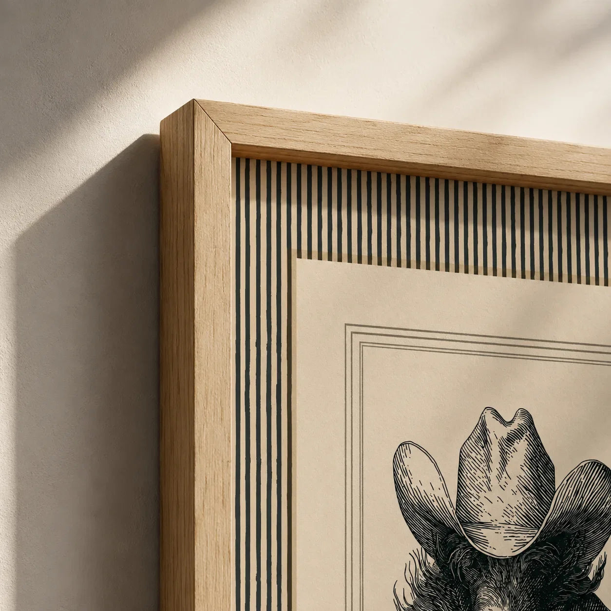 Cowboy Bison Portrait Wall Art Decor - Wall Art Decor - packaging