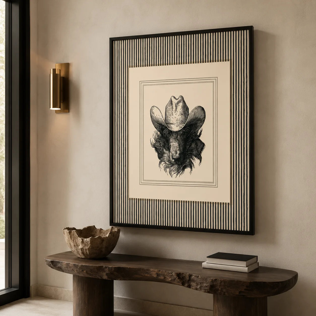 Cowboy Bison Portrait Wall Art Decor - Wall Art Decor - view 11
