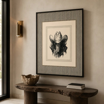 Cowboy Bison Portrait Wall Art Decor - Wall Art Decor - view 11