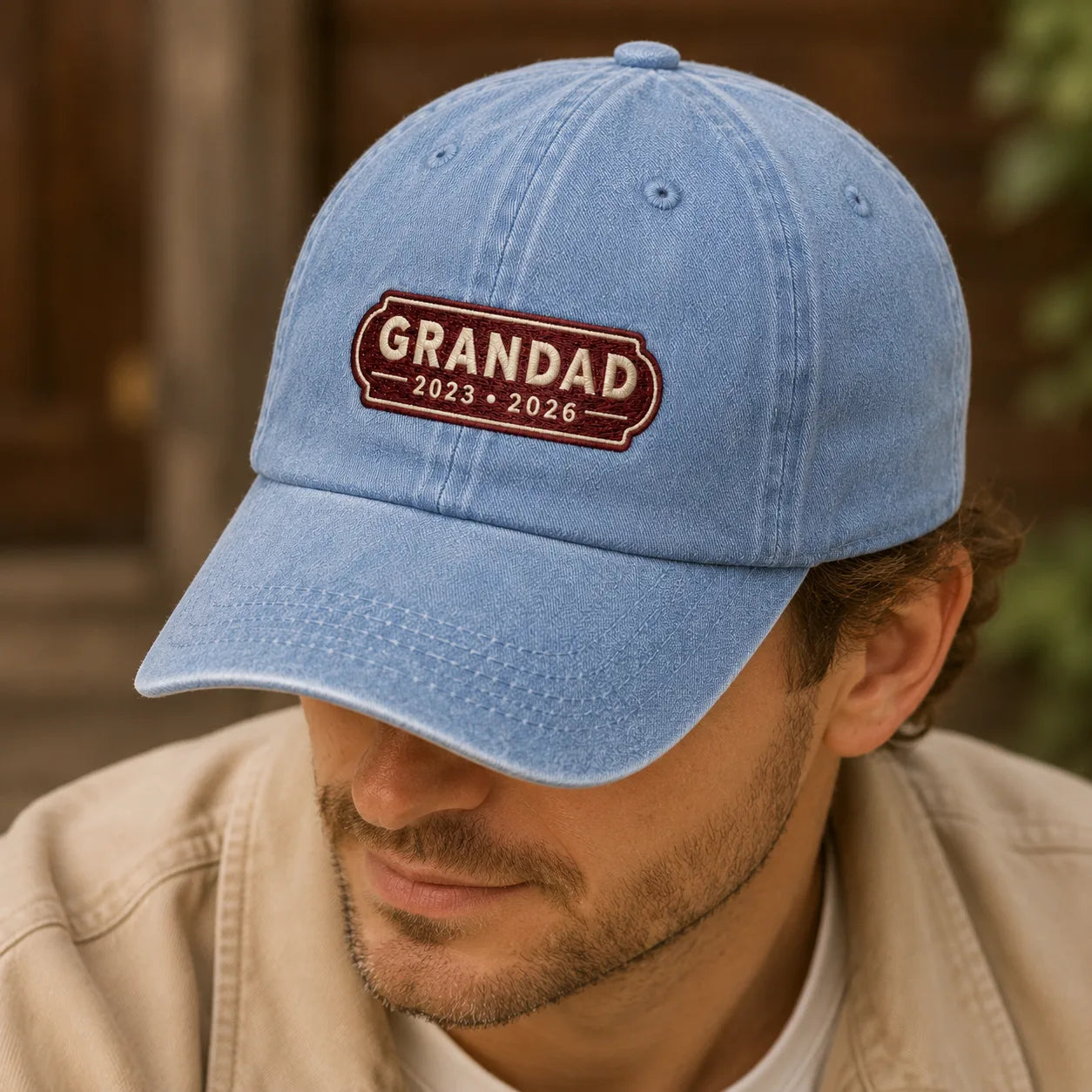 Custom Grandad Years Washed Cap - washed cap - alternate angle