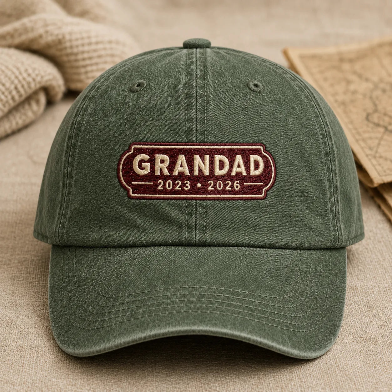 Custom Grandad Years Washed Cap - washed cap - lifestyle