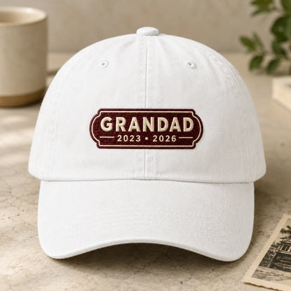 Custom Grandad Years Washed Cap - washed cap - side view