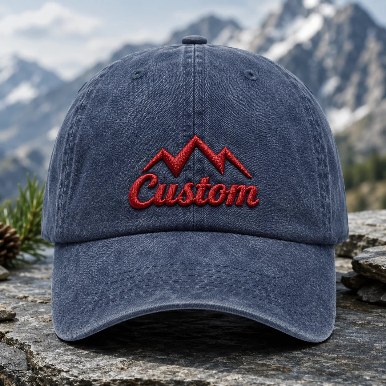 Custom Mountain Washed Cap - washed cap - lifestyle