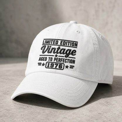 Custom Vintage Birth Year Gear Washed Cap - washed cap - lifestyle
