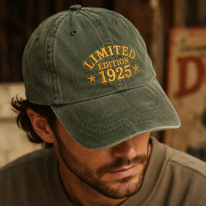 Custom Year Washed Baseball Cap - washed cap - detail