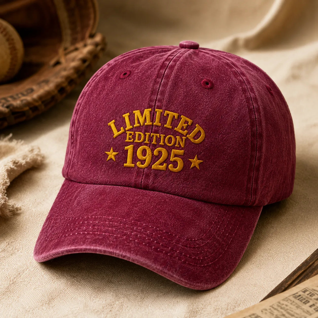 Custom Year Washed Baseball Cap - washed cap - lifestyle