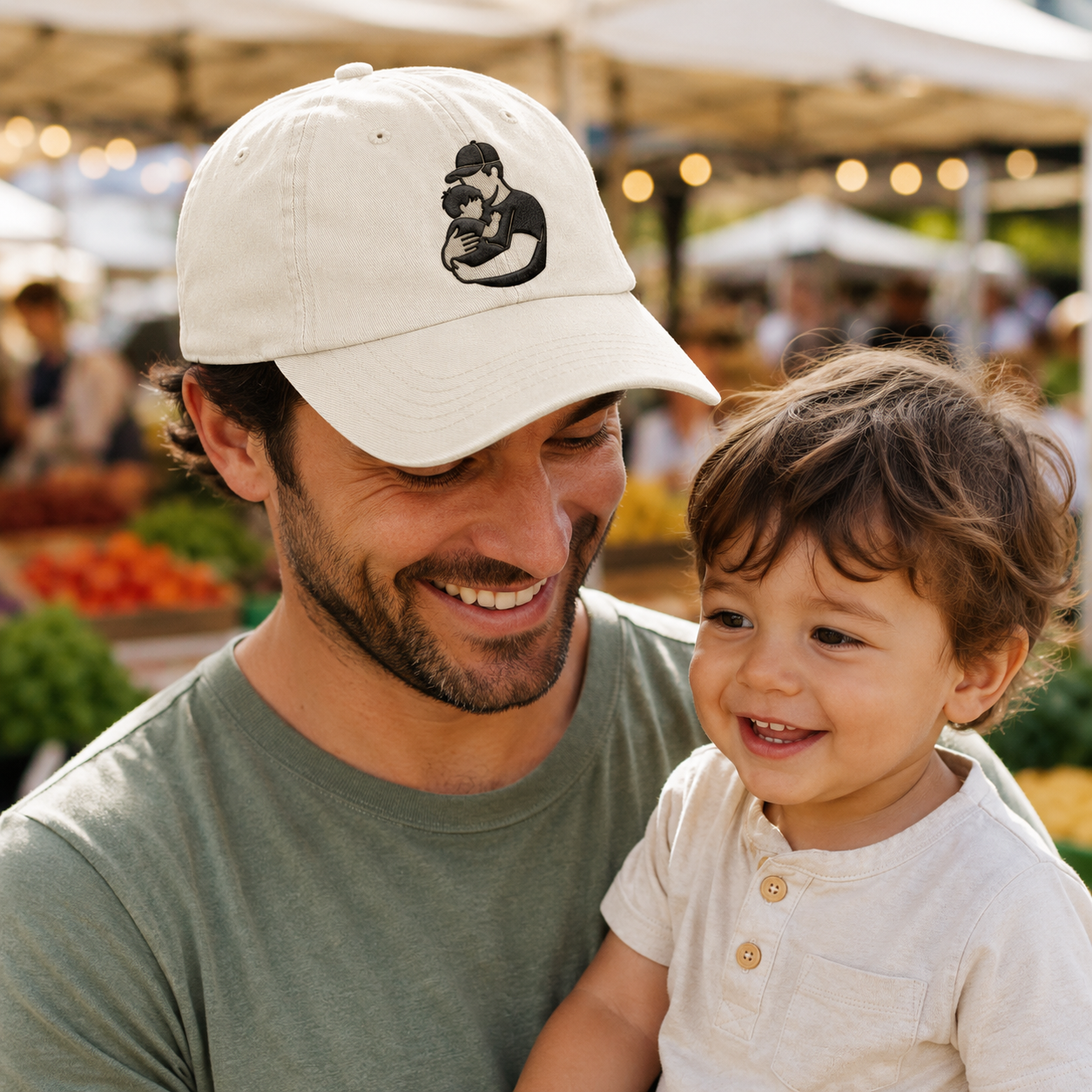 Dad Baby Hug Washed Cap - Washed Cap - alternate angle