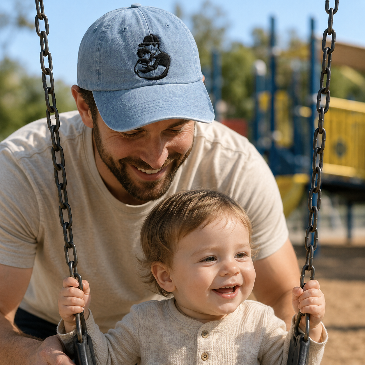 Dad Baby Hug Washed Cap - Washed Cap - detail