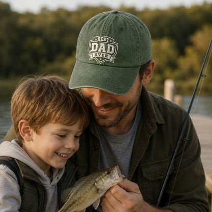 Dad Badge Washed Cap - Washed Cap - alternate angle