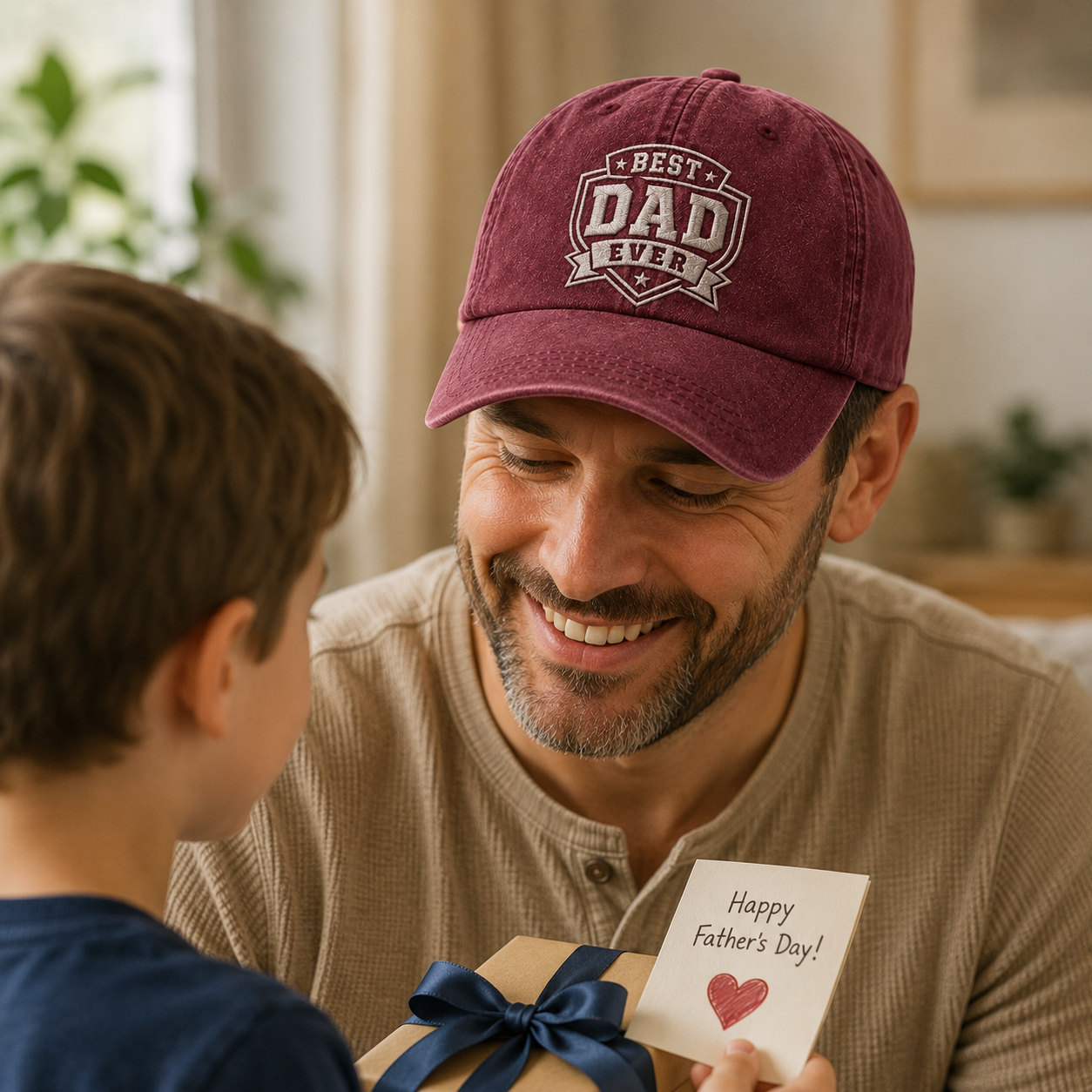 Dad Badge Washed Cap - Washed Cap - detail