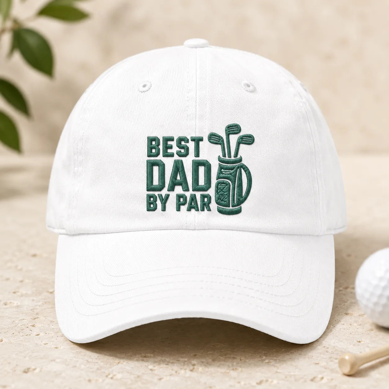 Dad By Par Golf Washed Cap - washed cap - lifestyle