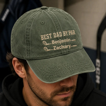 Dad By Par Washed Cap - washed cap - detail
