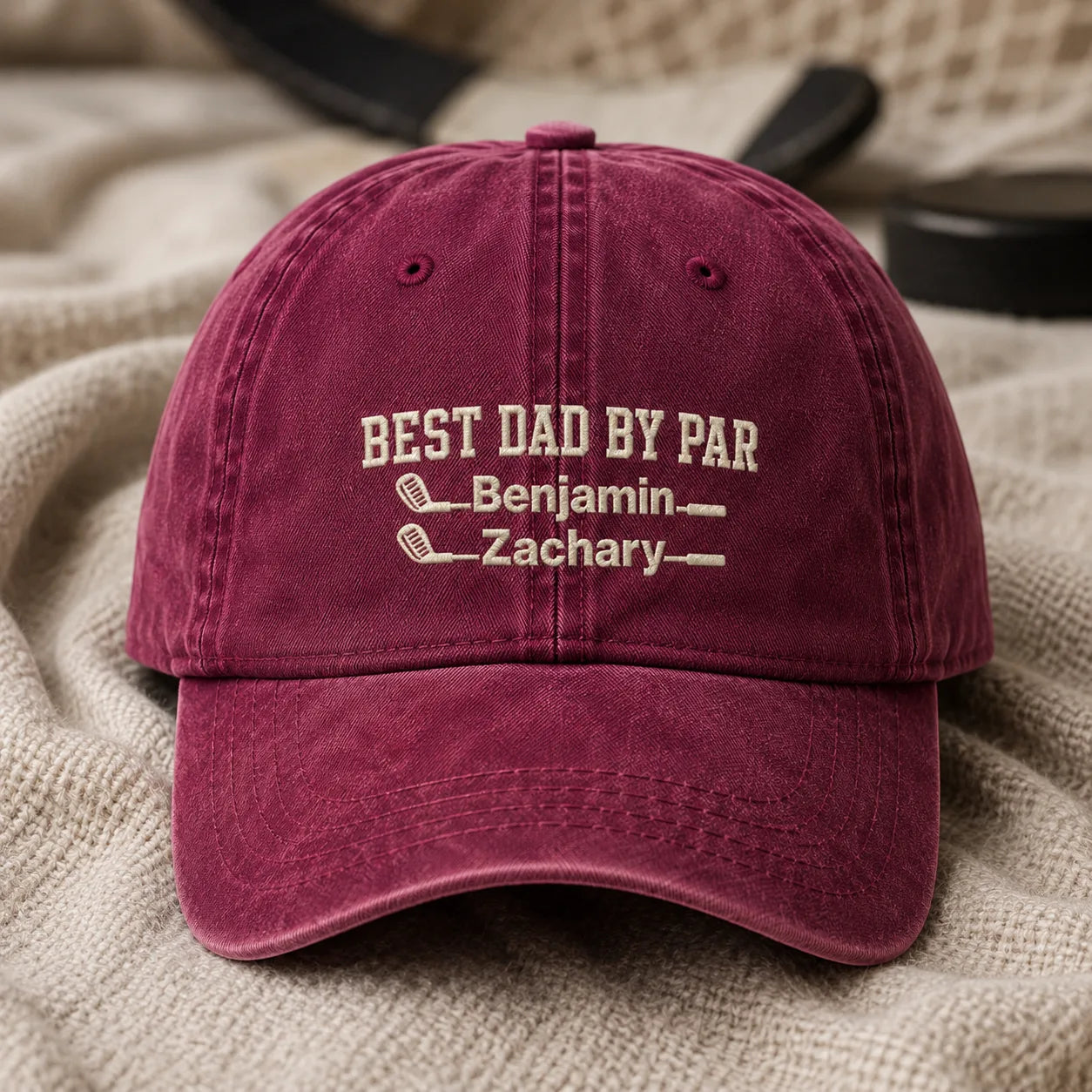Dad By Par Washed Cap - washed cap - lifestyle