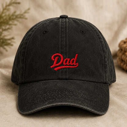 Dad Embroidered Adjustable Washed Cap - washed cap - lifestyle