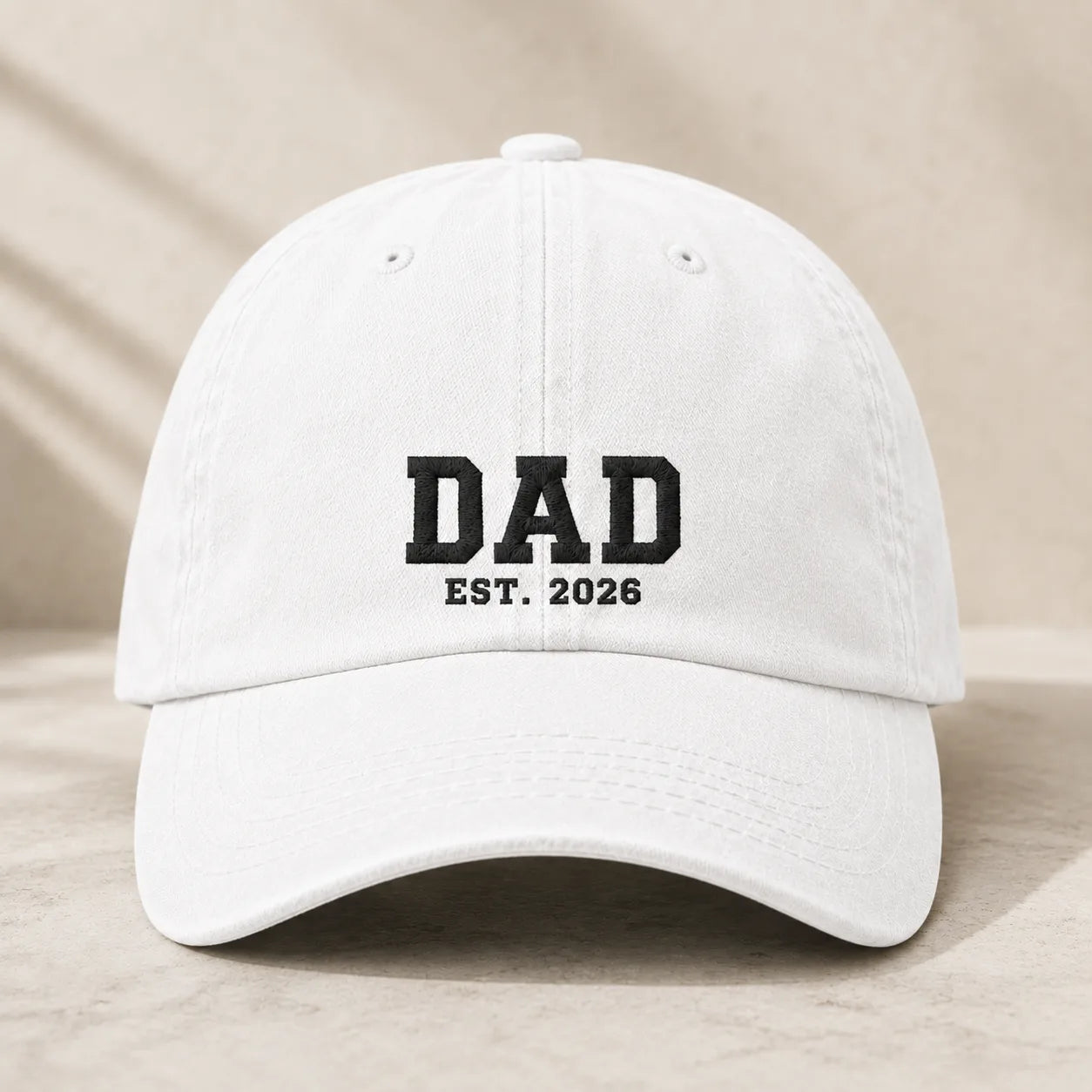 Dad Est. 2026 Washed Cap - washed cap - detail