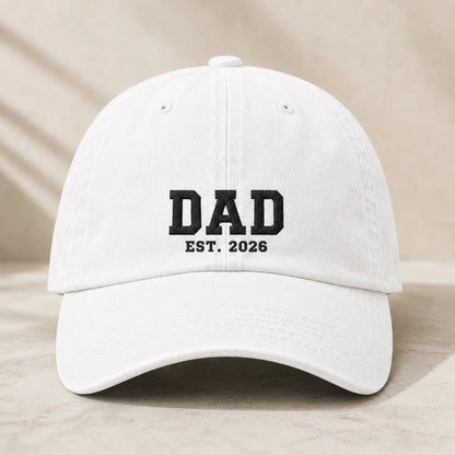 Dad Est. 2026 Washed Cap - washed cap - detail