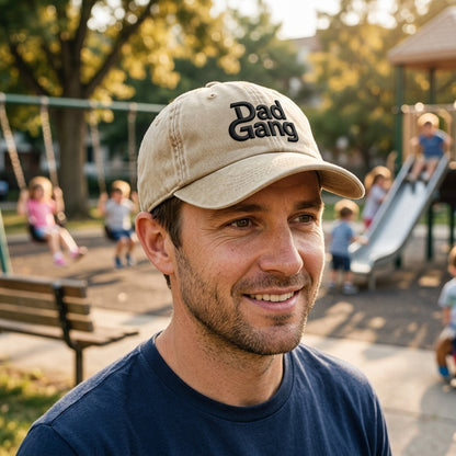 Dad Gang Washed Cap - washed cap - front view