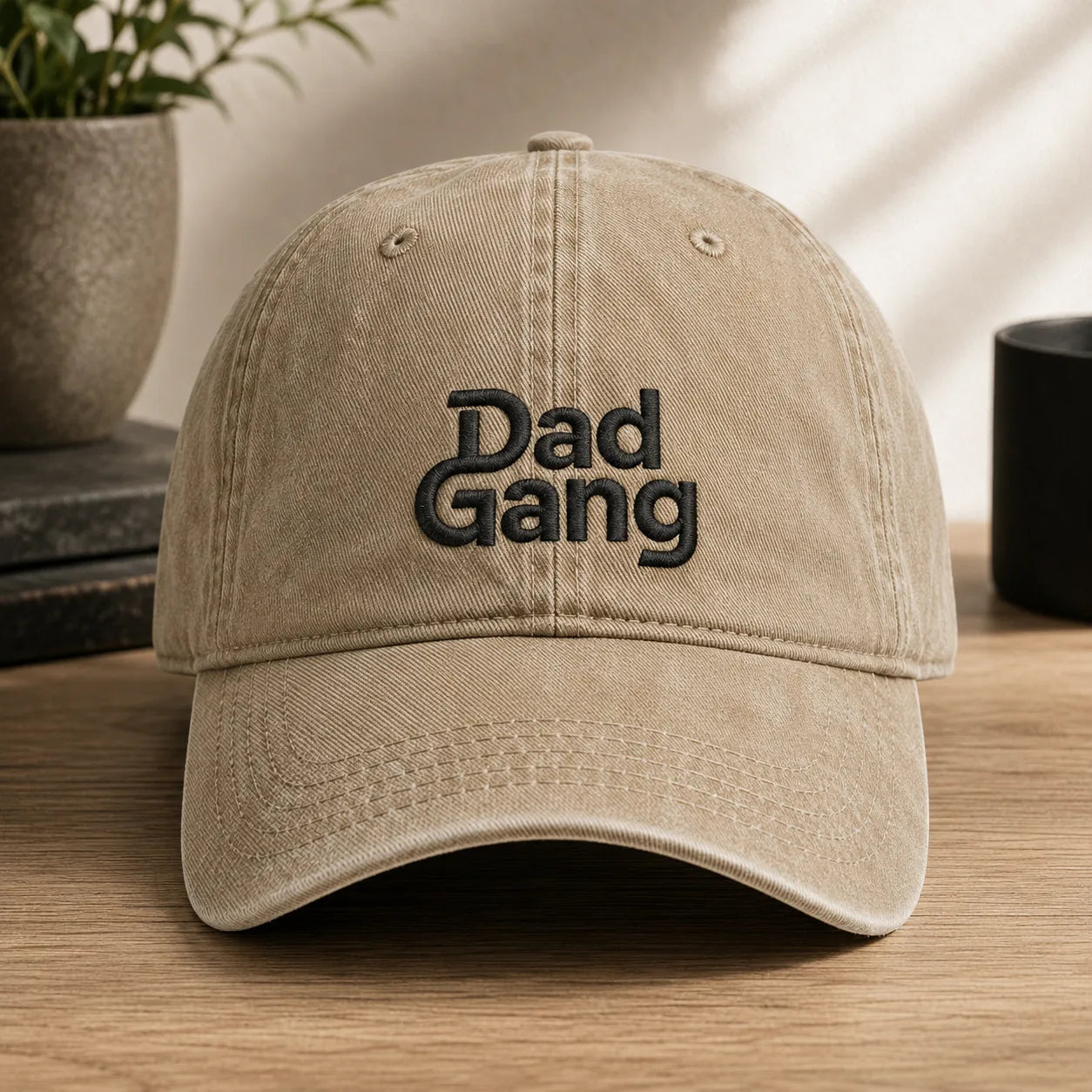 Dad Gang Washed Cap - washed cap - side view