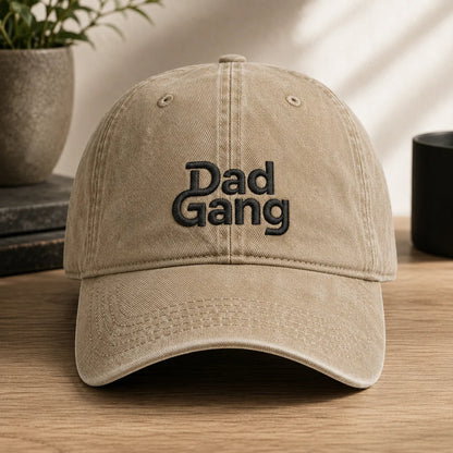 Dad Gang Washed Cap - washed cap - side view