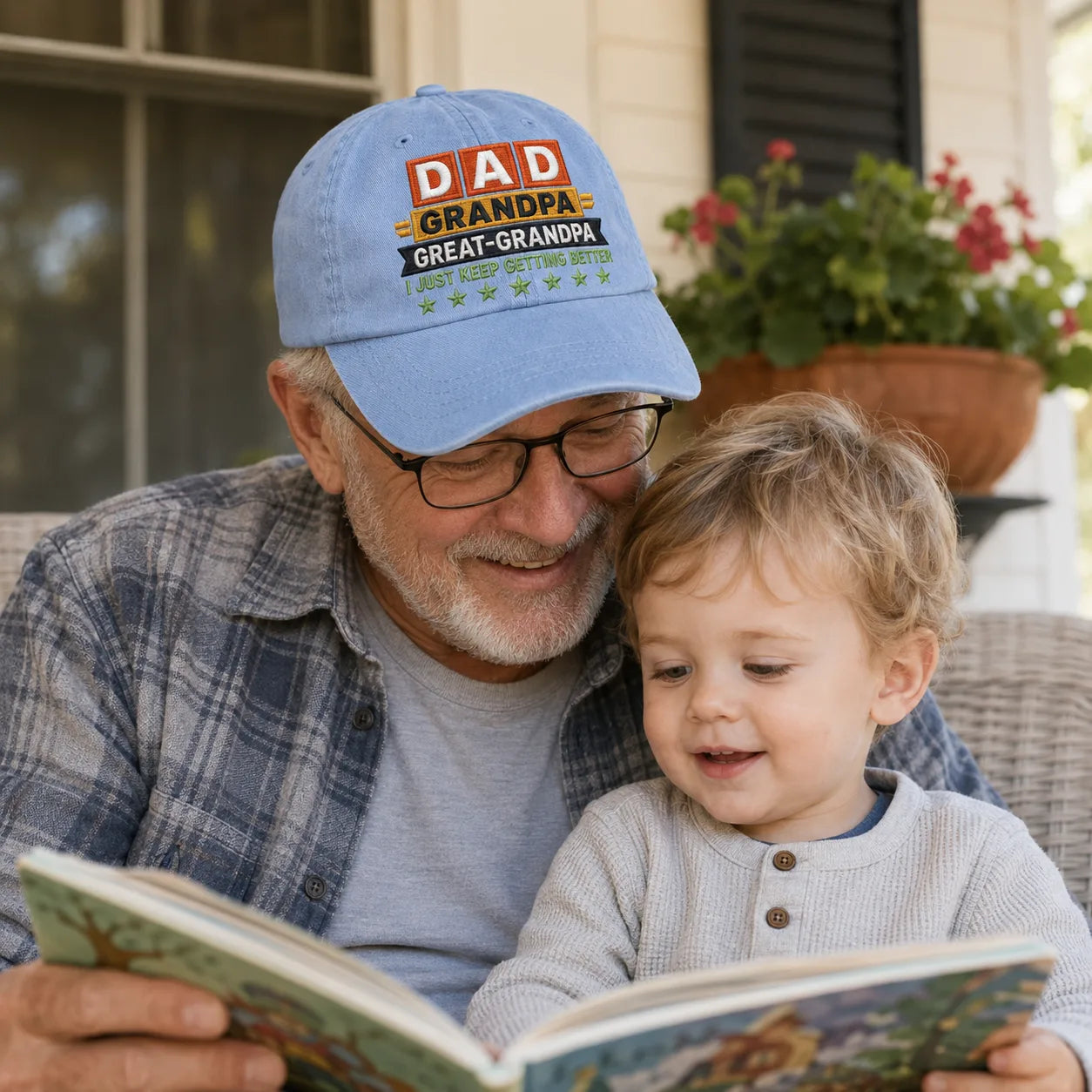 Dad Grandpa Great-Grandpa Washed Cap - washed cap - alternate angle