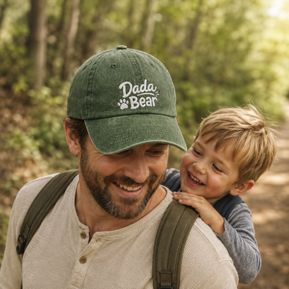 Dada Bear Embroidered Washed Cap - Washed Cap - detail