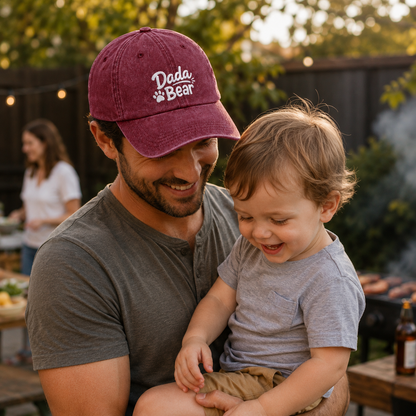 Dada Bear Embroidered Washed Cap - Washed Cap - lifestyle