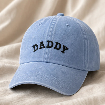 Daddy Embroidered Father Day Washed Cap - washed cap - lifestyle