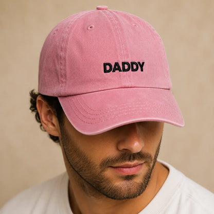 Daddy Embroidered Washed Cap - washed cap - alternate angle