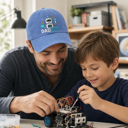 DadGPT Robot Washed Cap - Washed Cap - alternate angle