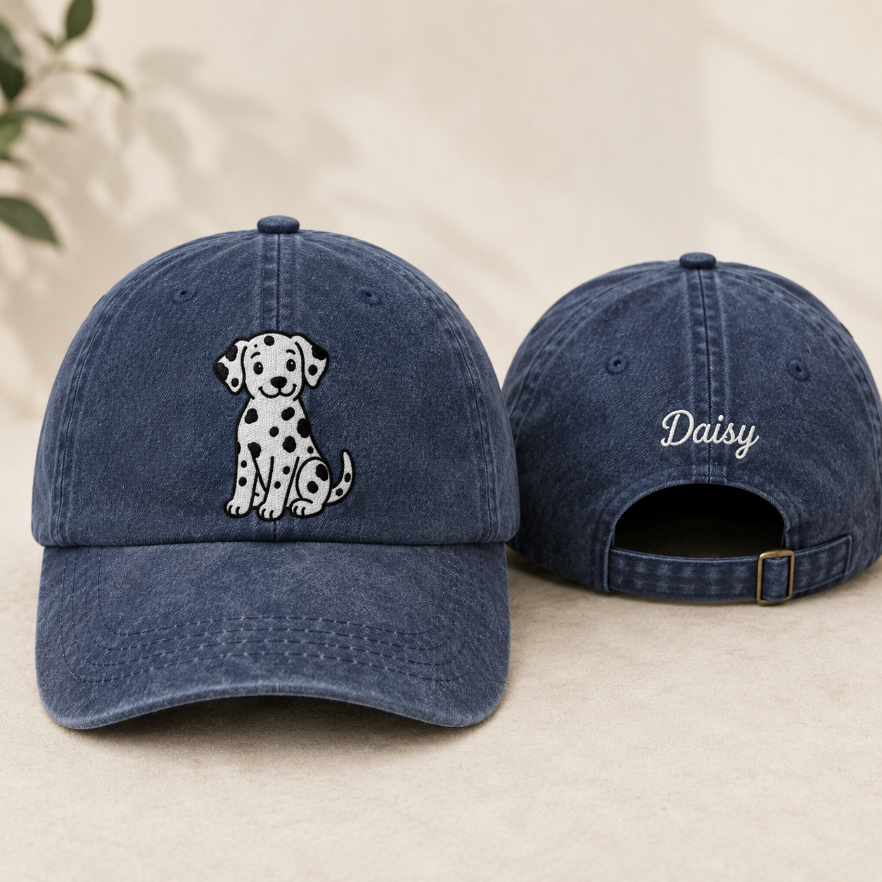 Dalmatian Daisy Washed Cap - Washed Cap - front view