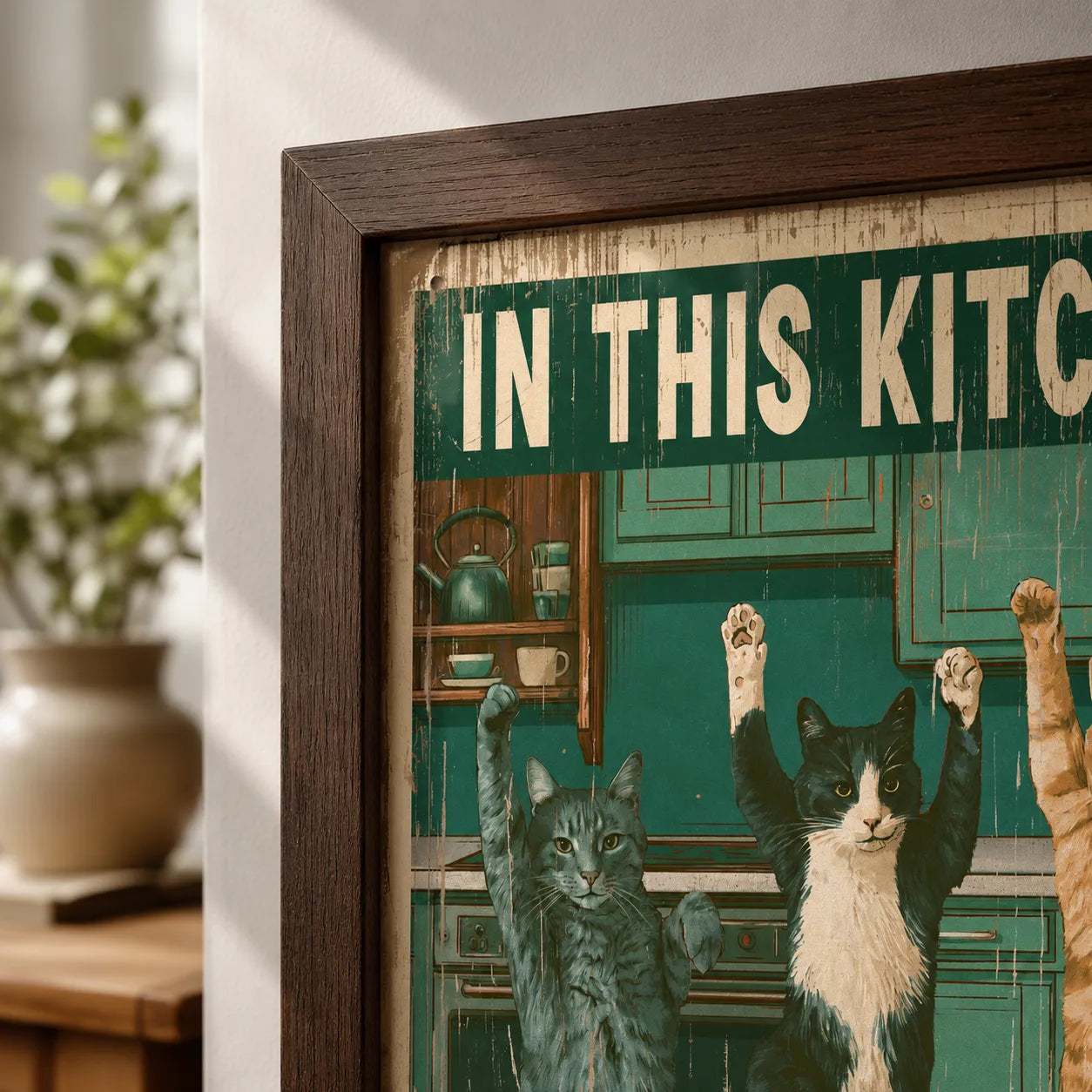 Dancing Cats Kitchen Wall Art Decor - Wall Art Decor - packaging