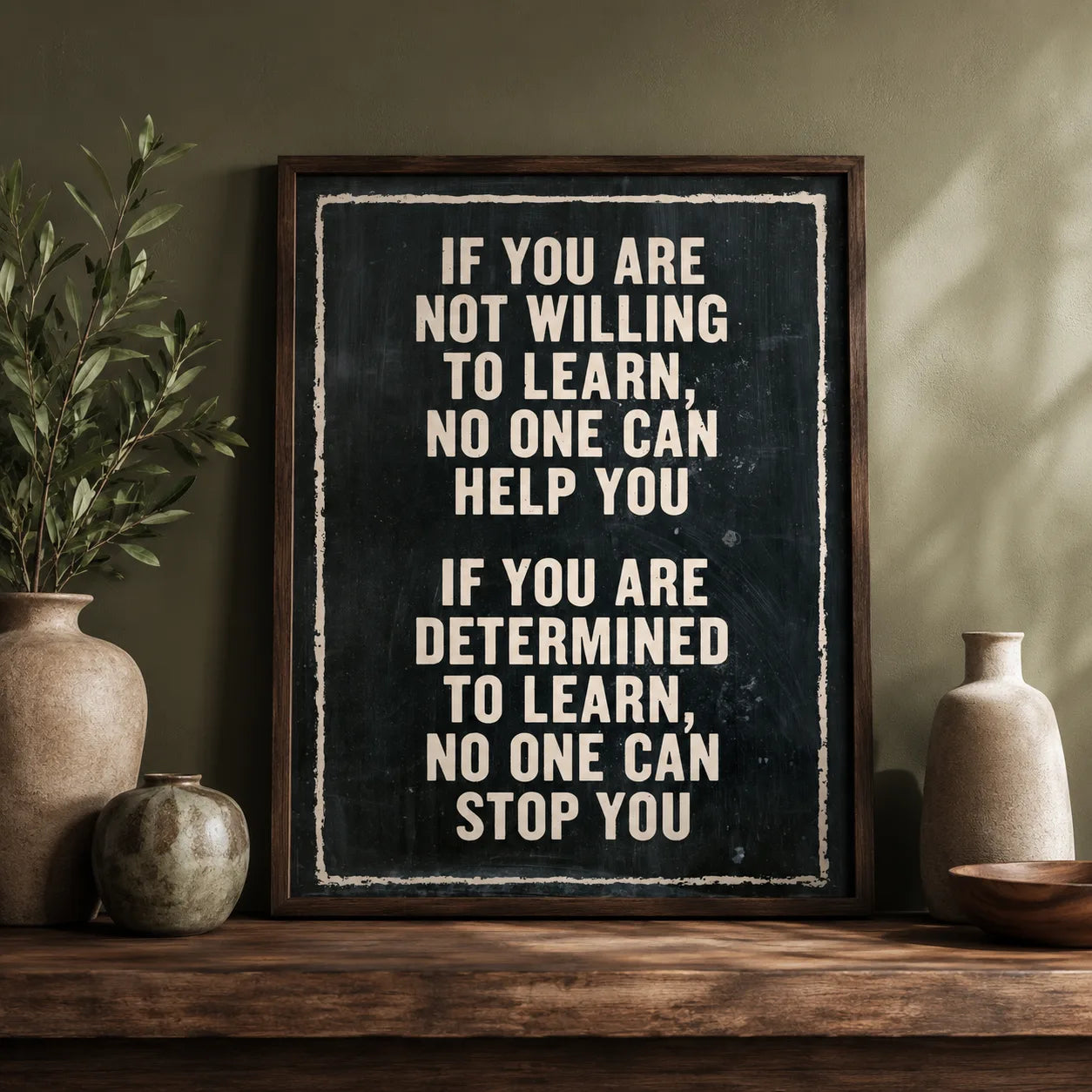 Determined to Learn Quote Wall Art Decor - Wall Art Decor - view 11