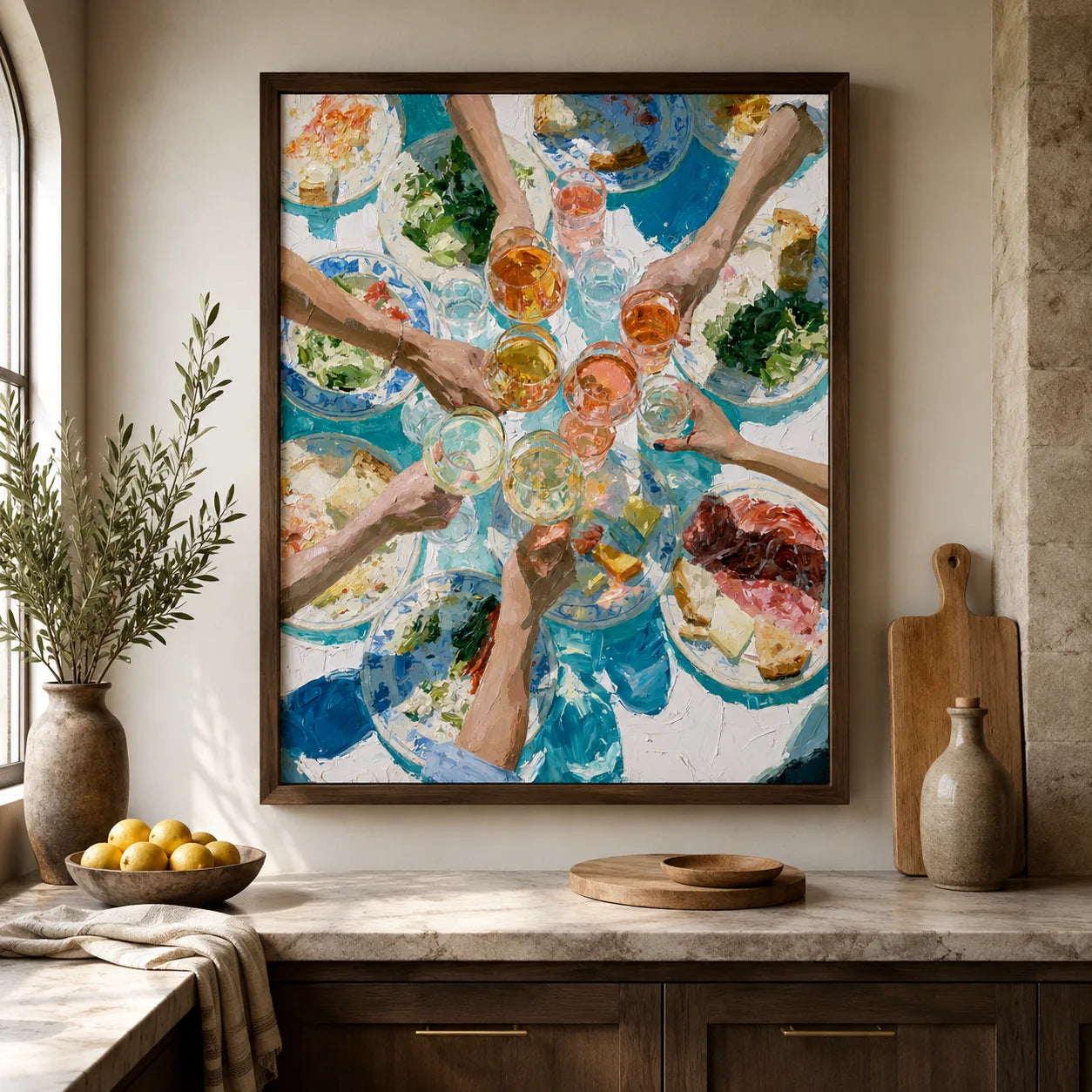 Dinner Toast Celebration Wall Art Decor - Wall Art Decor - alternate angle