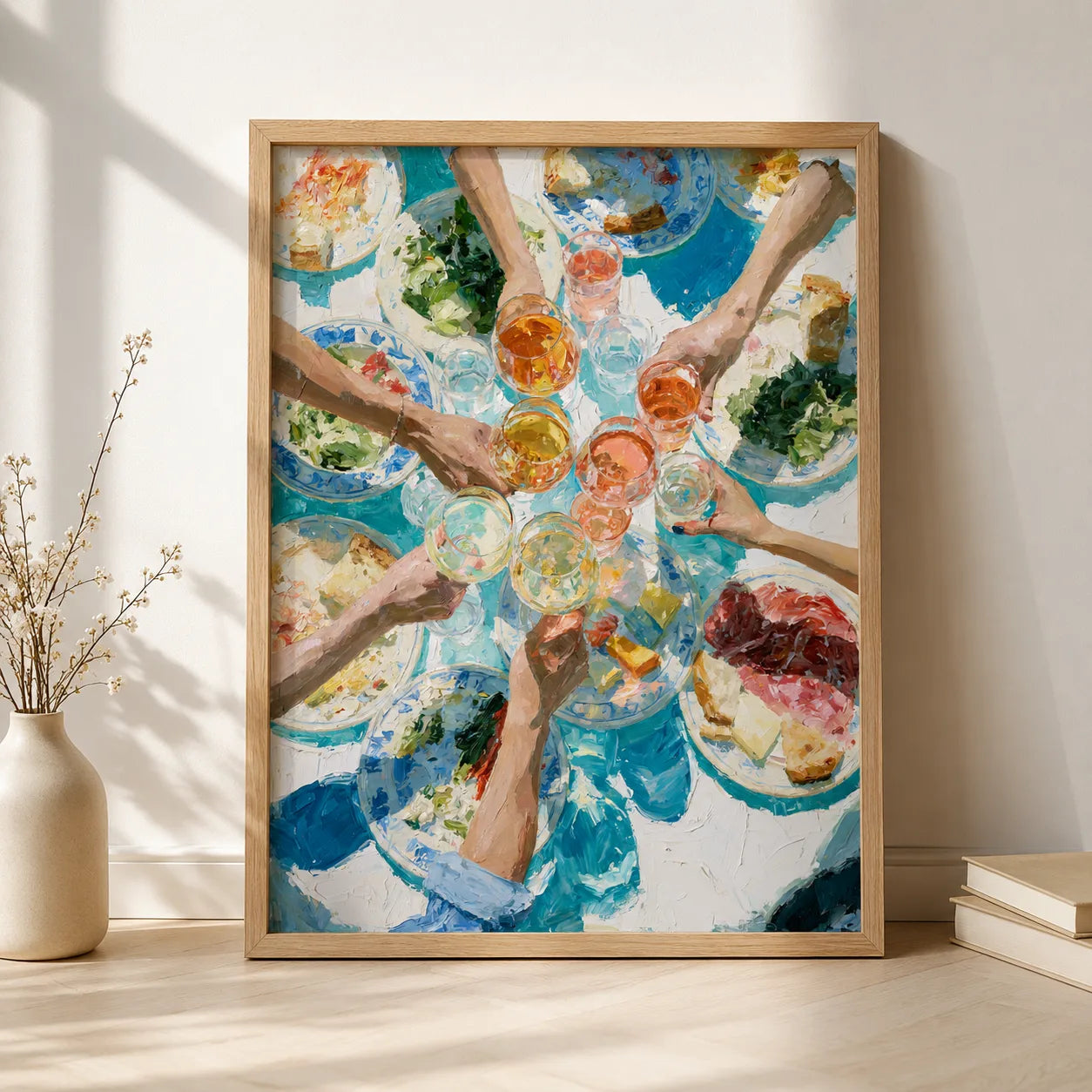 Dinner Toast Celebration Wall Art Decor - Wall Art Decor - side view
