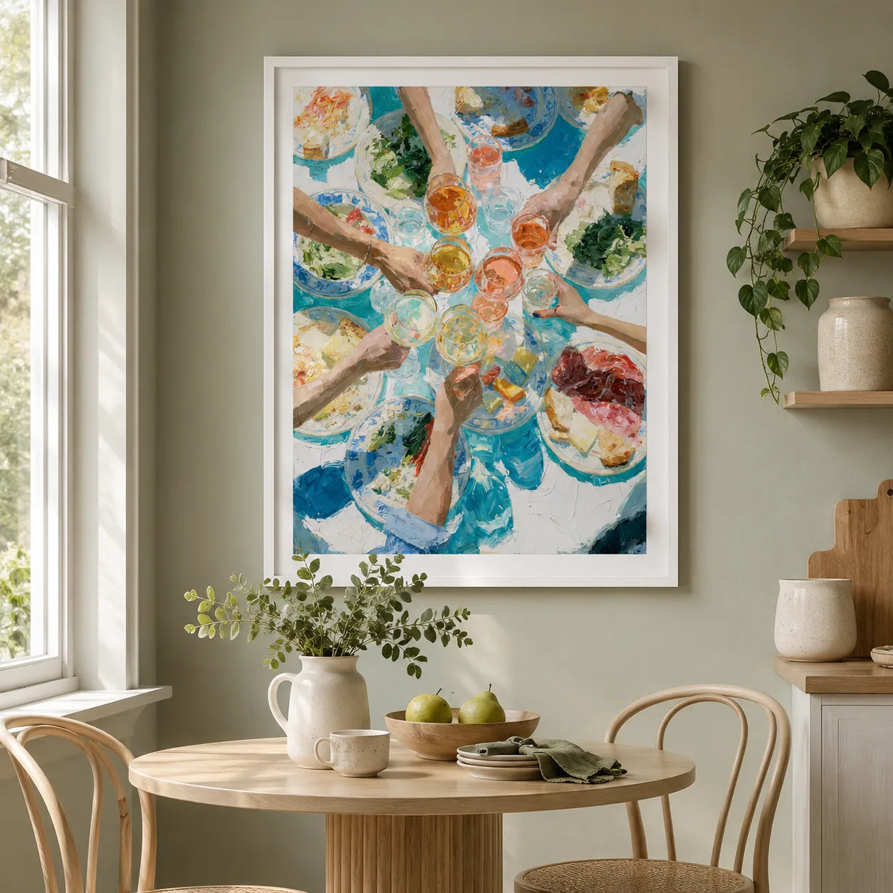 Dinner Toast Celebration Wall Art Decor - Wall Art Decor - styled