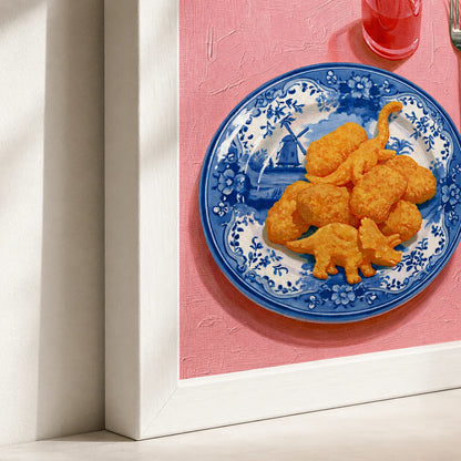 Dinosaur Chicken Nuggets Wall Art Decor - Wall Art Decor - packaging