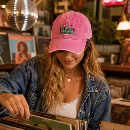 Disco Occasionally Embroidered Washed Cap - Washed Cap - lifestyle
