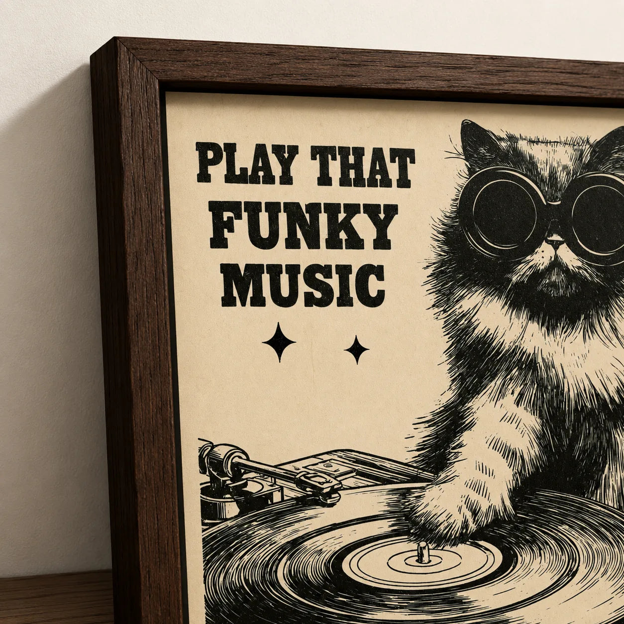 Dj Cat Funky Music Wall Art Decor - Wall Art Decor - packaging