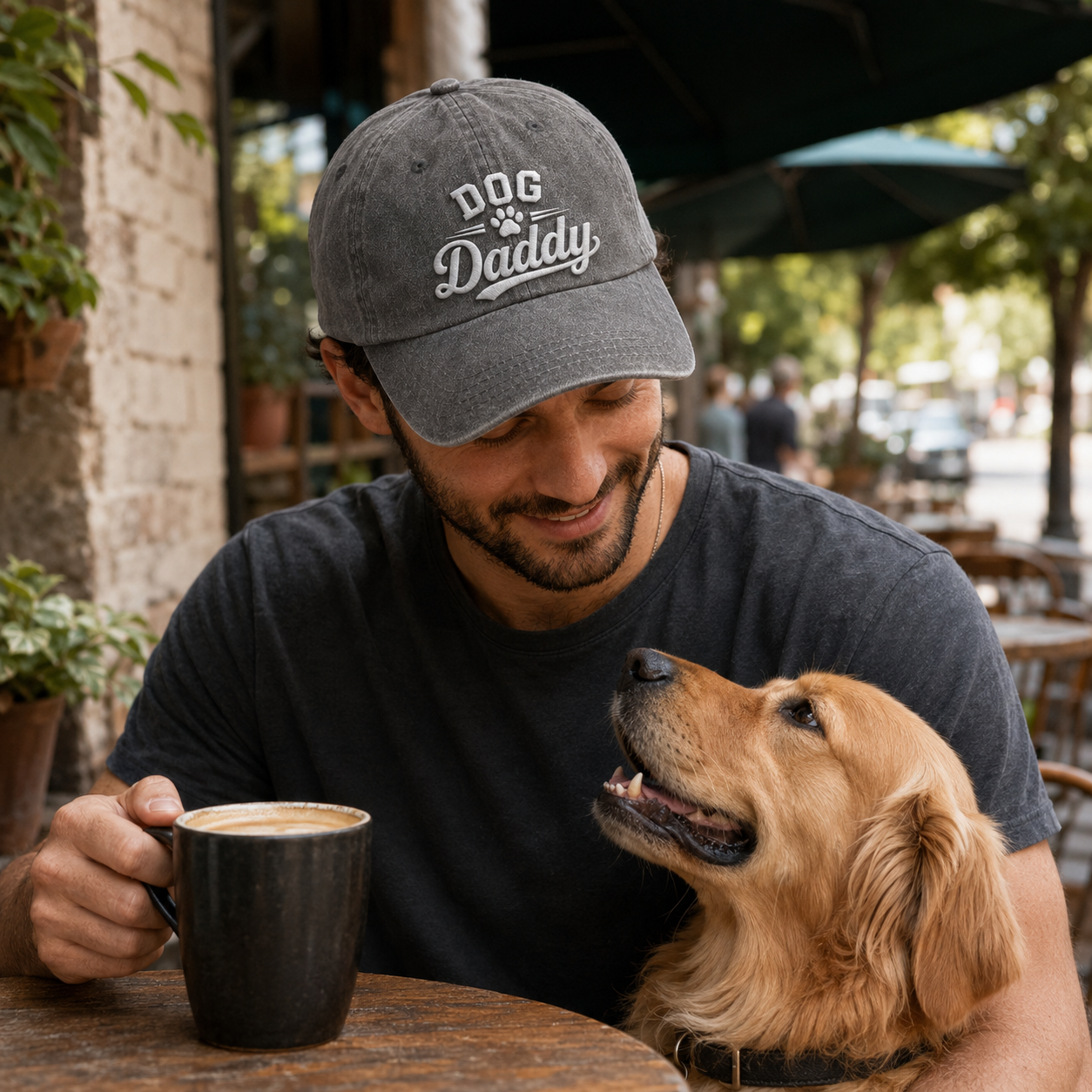 Dog Daddy Embroidered Washed Cap - Washed Cap - alternate angle