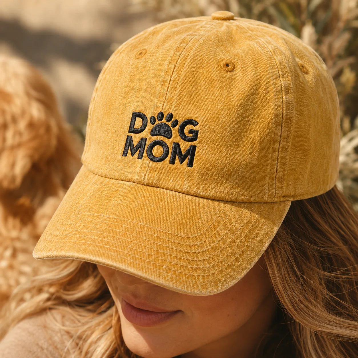Dog Mom Washed Cap - washed cap - alternate angle