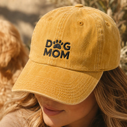 Dog Mom Washed Cap - washed cap - alternate angle
