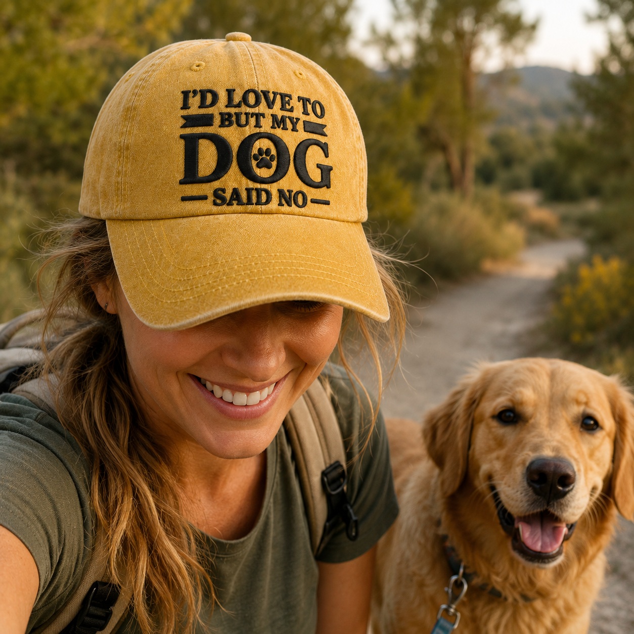 Dog Said No Washed Cap - Washed Cap - alternate angle