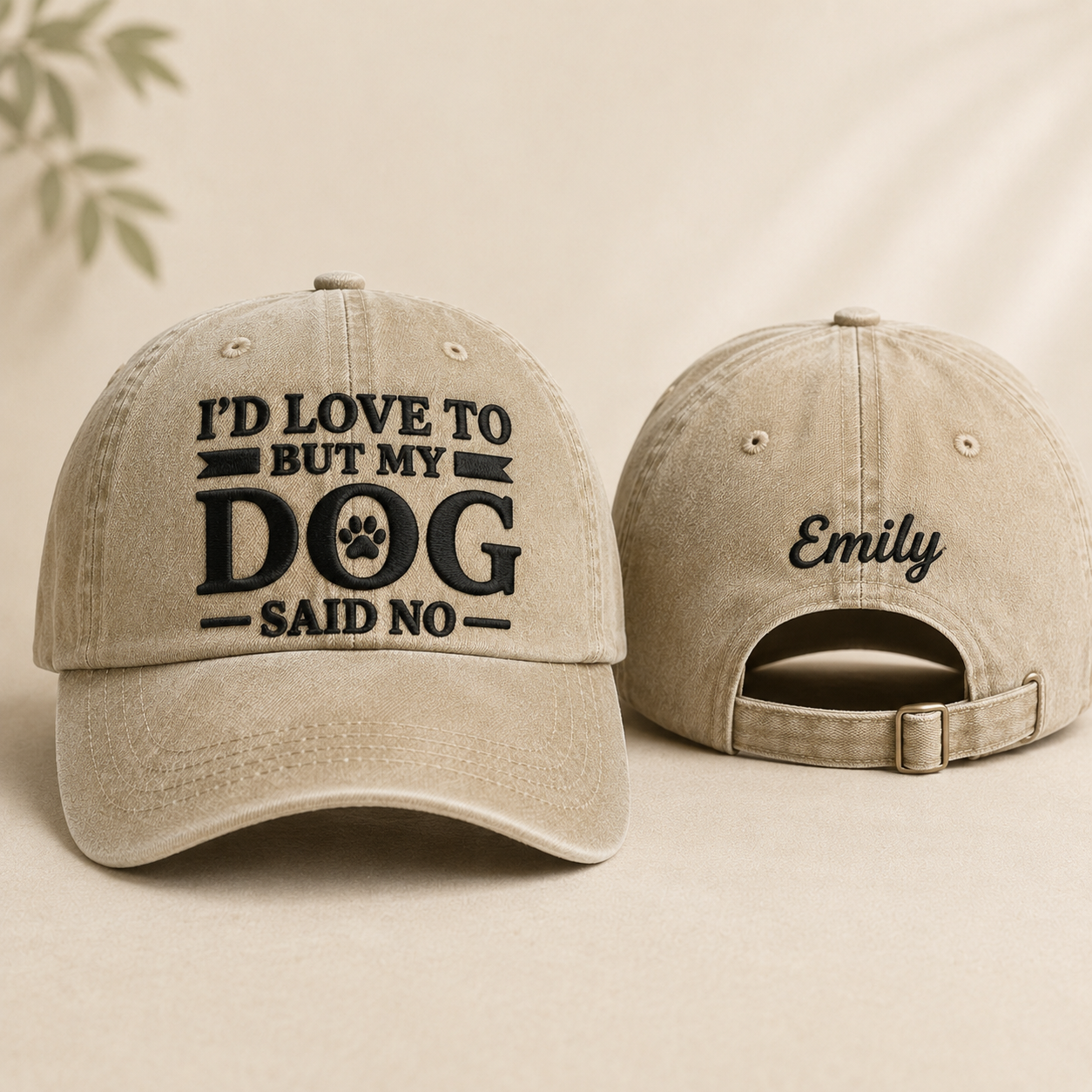 Dog Said No Washed Cap - Washed Cap - front view