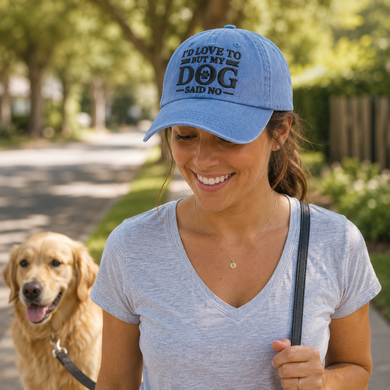 Dog Said No Washed Cap - Washed Cap - side view