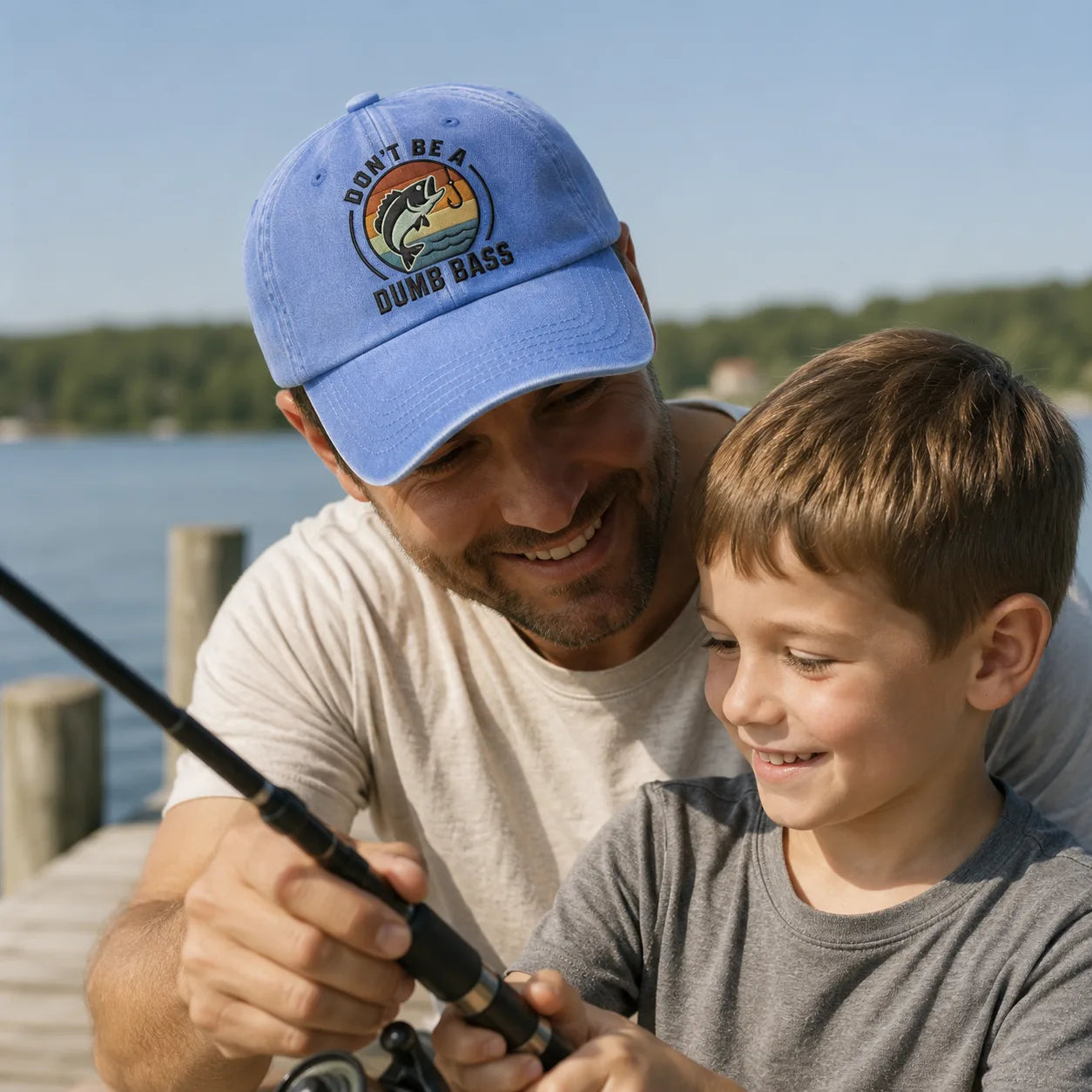 Don't Be A Dumb Bass Washed Cap - Washed Cap - alternate angle