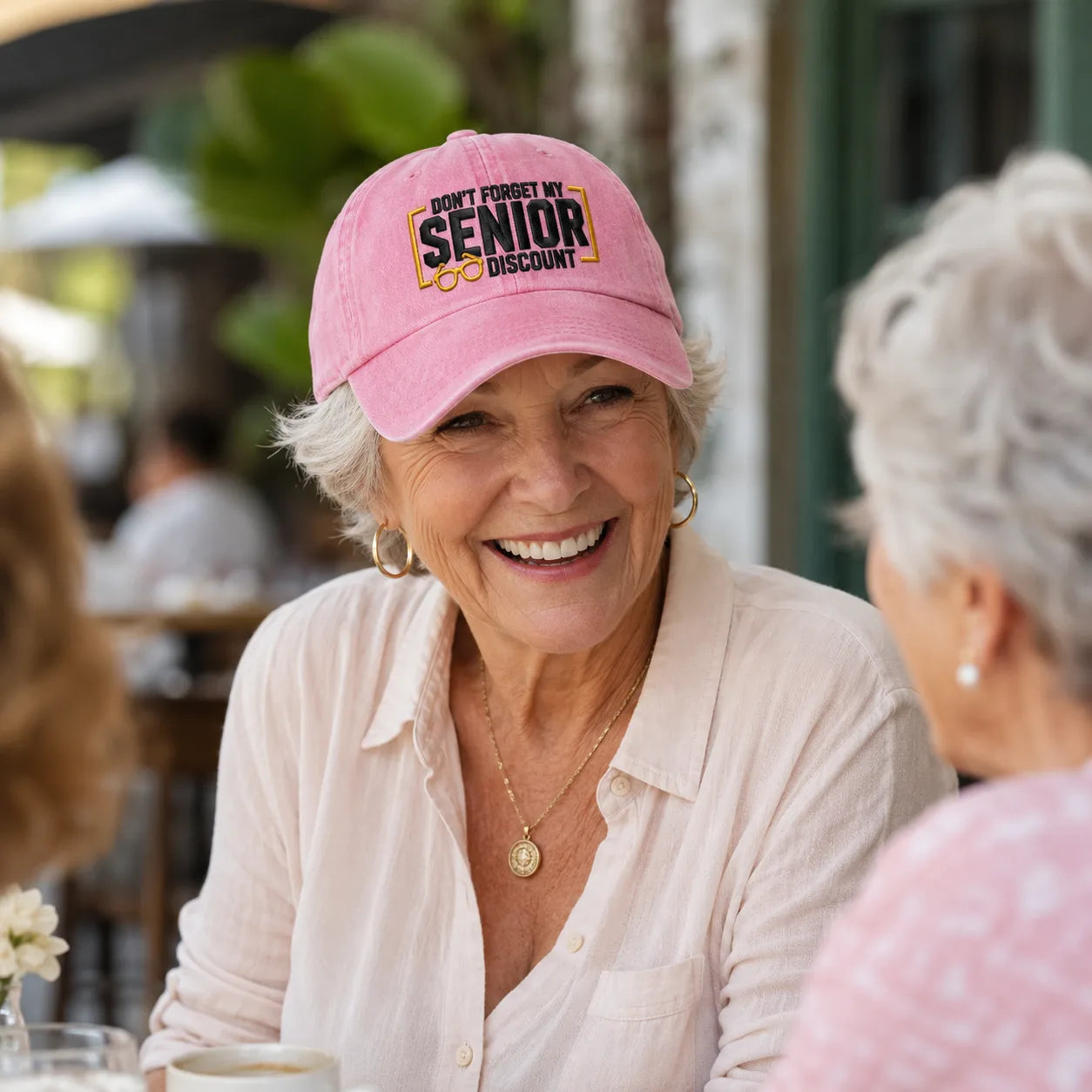 Don't Forget My Senior Discount Washed Cap - washed cap - lifestyle